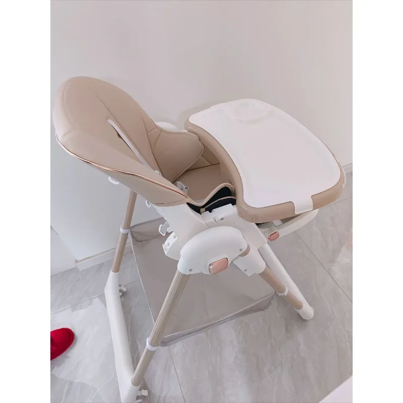 Baby dining chair folding carrying seat multi-gear adjustment widening rocking chair two-in-one children's dining chair