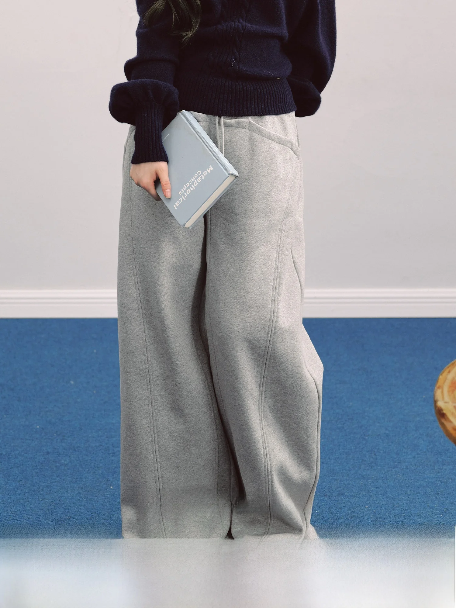 

LaluneDuCiel Fce Lined Casual Pants Women Winter Straight Leg Trousers Knife Comfortable Cotton Blend Ladies Jeans