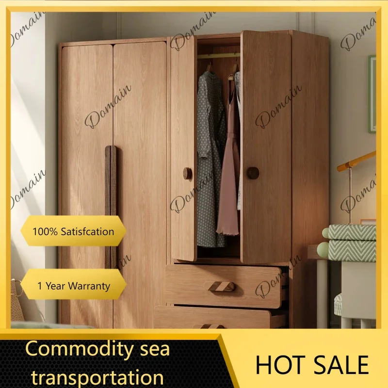 WS Storage Bedroom Wardrobe Clothes Drawers Closet Organizer Wardrobe Wooden 4 Door Apartments Armario De Ropa Home Furniture