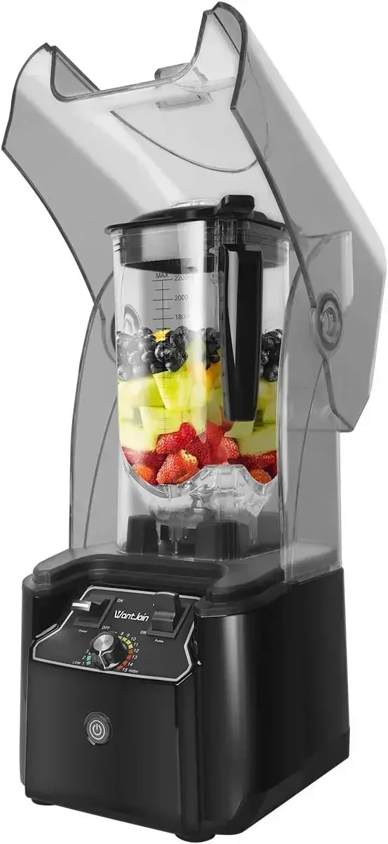 WantJoin-Professional Commercial Blender with Shield, Quiet Sound Enclosure, 2200W, Industry Strong and