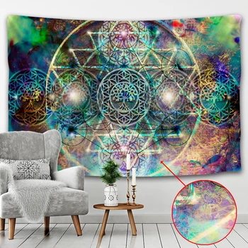 India Mandala Tapestry Wall Hanging Boho Decor Wall Cloth Tapestries Psychedelic Hippie Night Moon Tapestry Mandala Wall Carpet