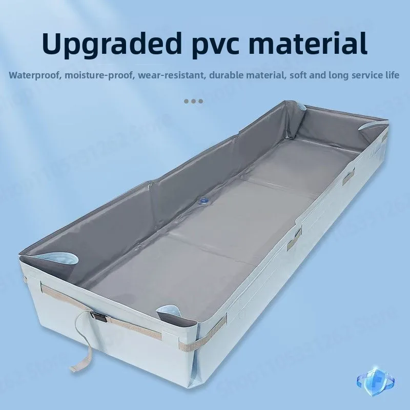 Foldable Shower Bed for Bedridden Elderly, Home Nursing Bathing Bed for Disabled, Portable Shower Stretcher with Drainage