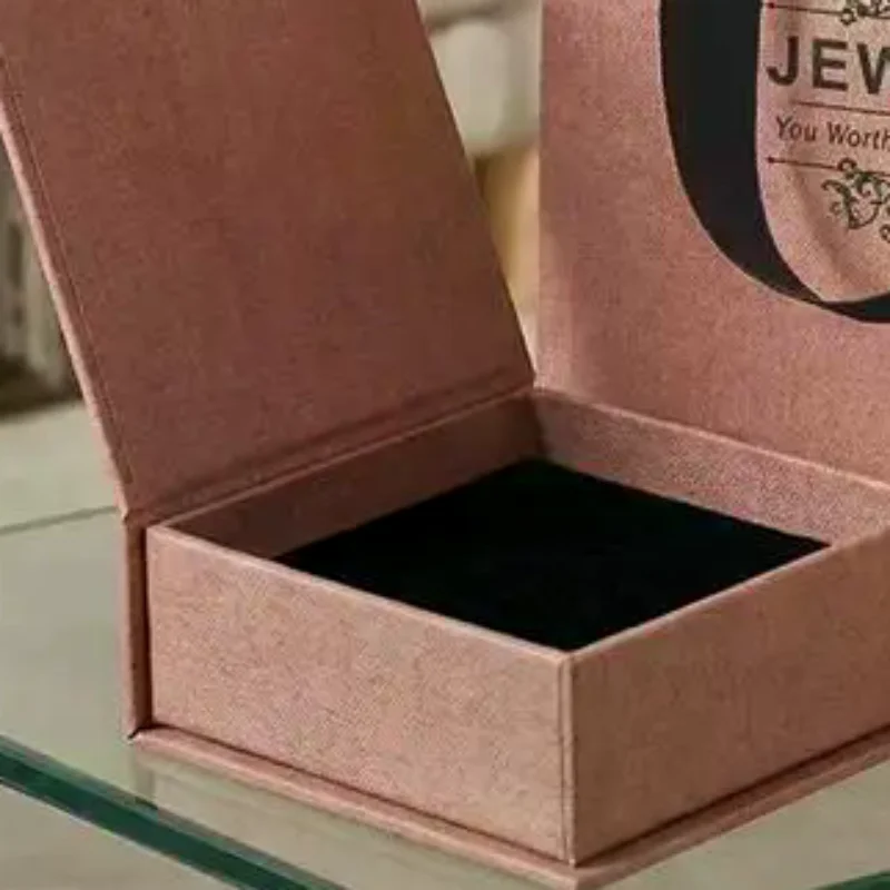 

Magnetic Jewelry Storage Box Book Style Soft Foam Lining for Protecting Ring Earring Bracelet Home Gift Use