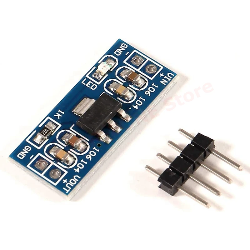 10pcs AMS1117-3.3 DC Buck Converter Voltage Regulator 4.75V-12V to 3.3V 800mA 4Pin LDO Step-Down Power Supply Module