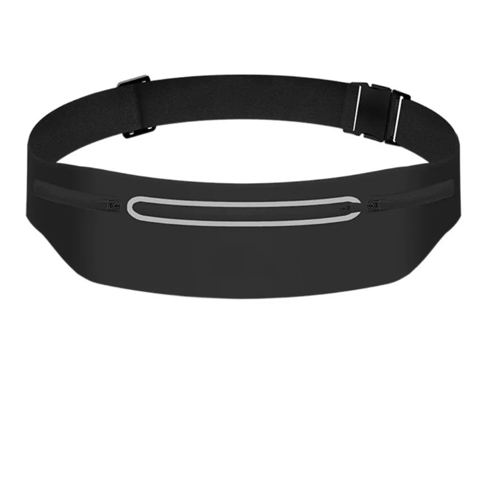 

Водонепроницаемая спортивная поясная сумка со светоотражающей полосой, однотонная спортивная сумка для телефона на открытом воздухе, регулируемая сумка с несколькими карманами