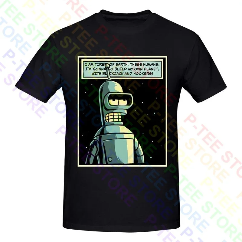 Watchmen Parody Bender Build A Planet Full Of Blackjack And Hooker Shirt T-shirt Tee Unisex Premium