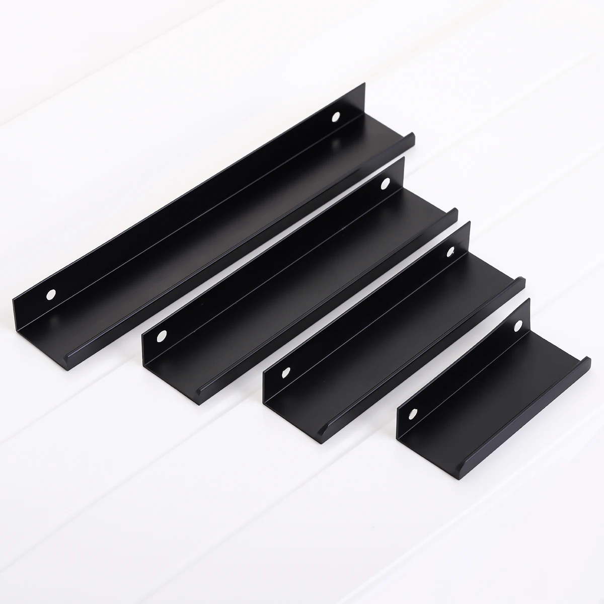 Black Silver Orange Gold Hidden Cabinet Handles Stainless steel  Kitchen Cupboard Pulls Drawer Knobs  Furniture Handle