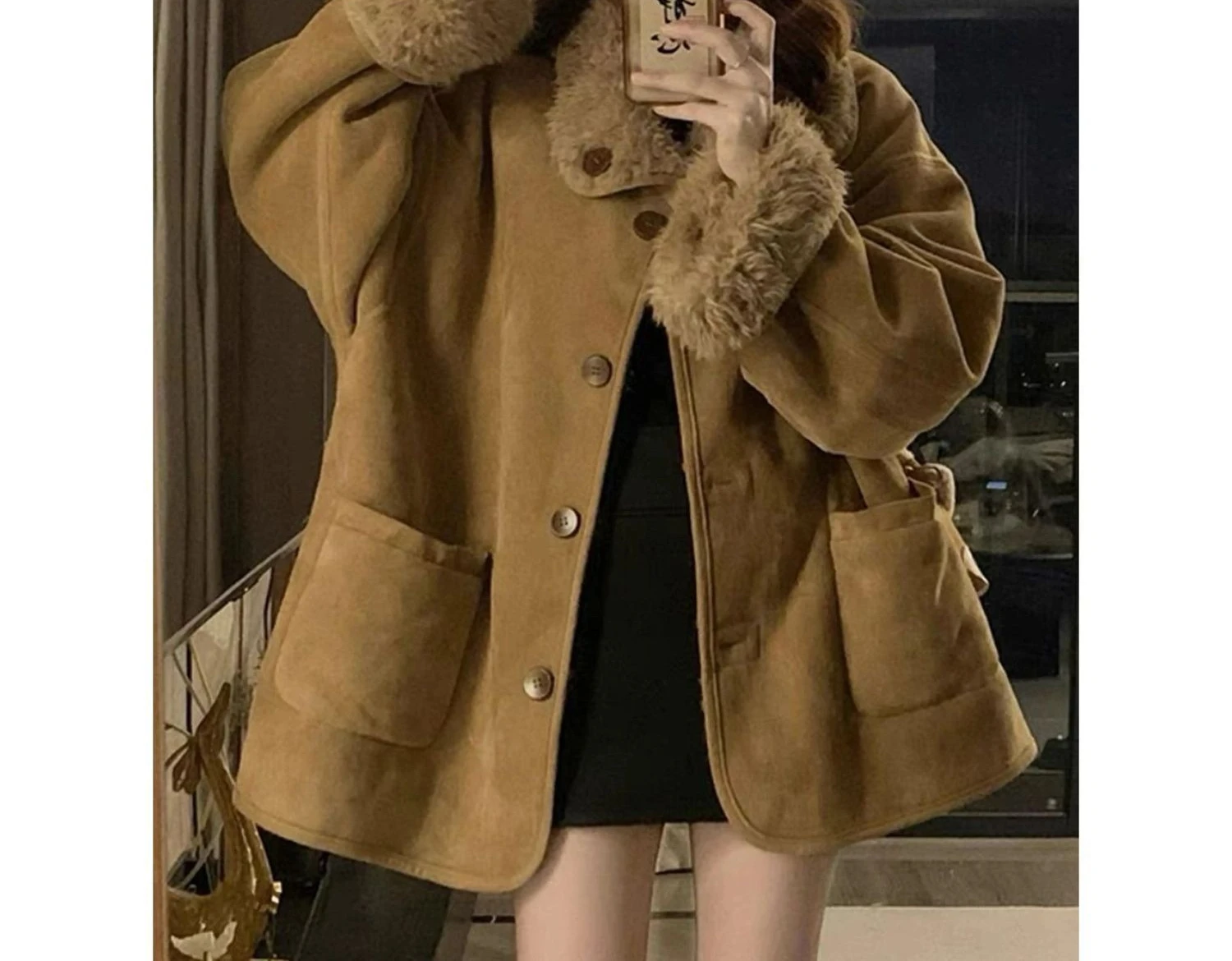 

Double Sided Lamb Wool Thick Coat for Women's Autumn and Winter 2025 New Loose Fur Warm Cotton Jacket