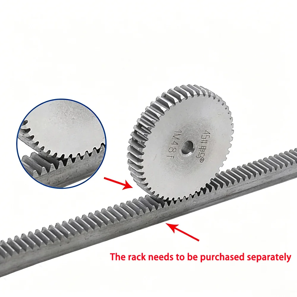 1Pc 1 Module Flat Spur Gear 12-150 Teeth 45# Steel No Step Process Hole Bore OD 14mm-152mm Straight Gear for CNC
