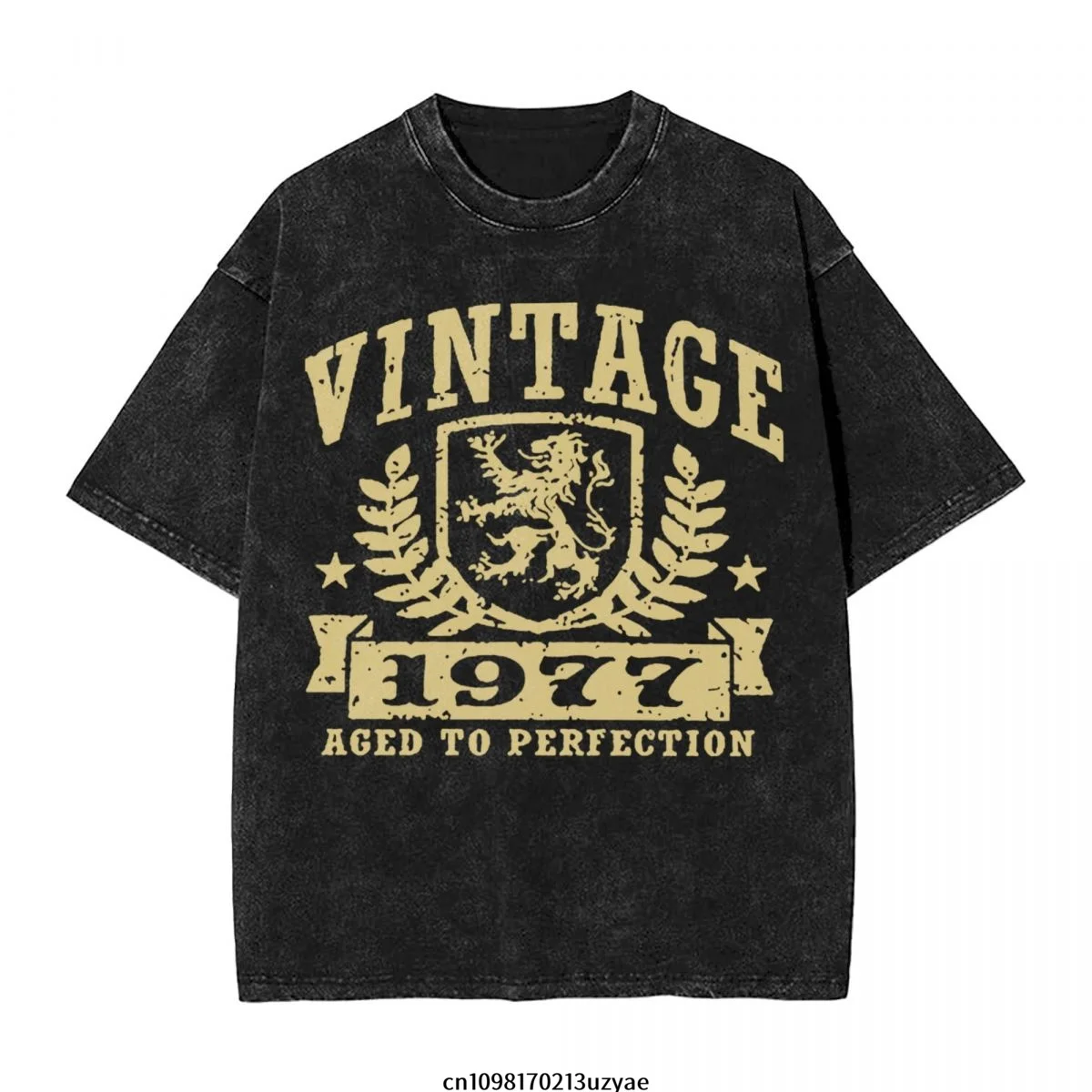 

Vintage 1977 Men's Vintage Cotton Short Sleeve T-Shirt Summer Hip Hop Tee shirt