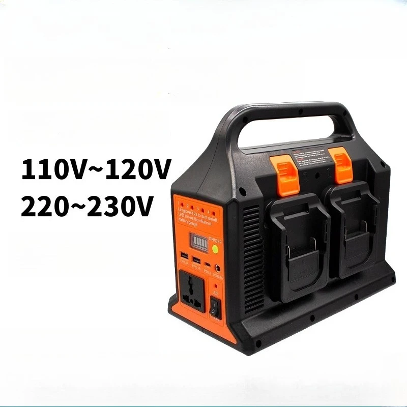 

Portable Power Tool Battery Voltage Converter, Suitable for 18V/20V Lithium Batteries, with USB and Type-C Ports and AC Socket