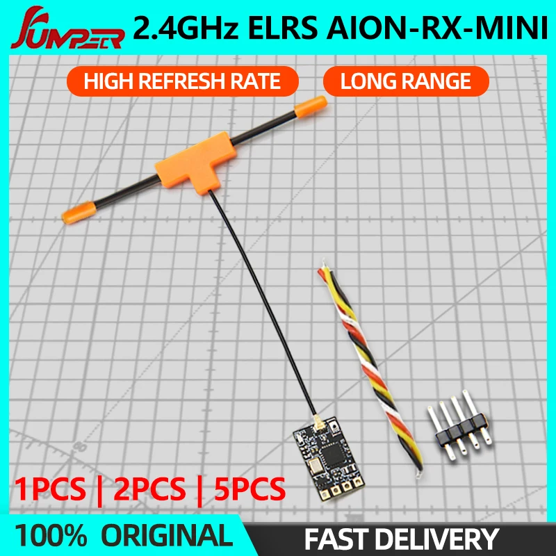 1/2/5PCS JUMPER 2.4GHz ELRS Receiver AION RX MINI 16CH RX Compatible With 2.4 mode 5KM Range For RC FPV Racing Drone Quadcopter