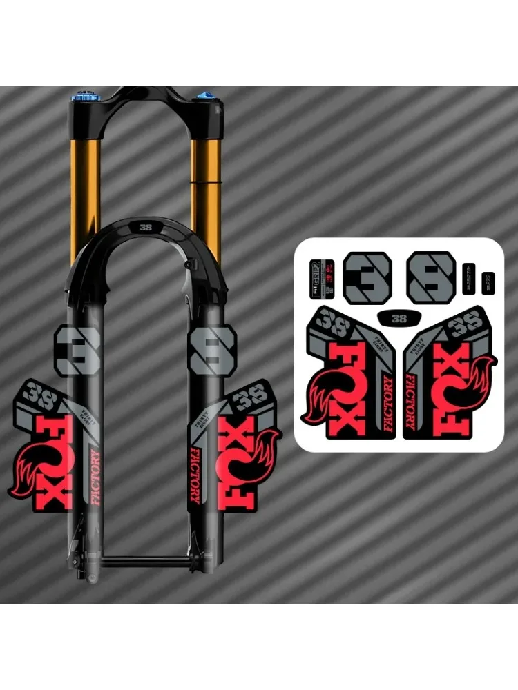 AliExpress NONE F38 Mountain Bike Front Fork Stickers Kit 2Pcs Cross Tie Stickers + 6Pcs Small Vinyl Decals For MTB Suspension Fork DIY Decor