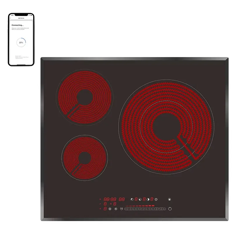 New DesignKitchen Appliance Smart 220V Smart WIFI 3 Burner Built in Ceramic Electric Stove