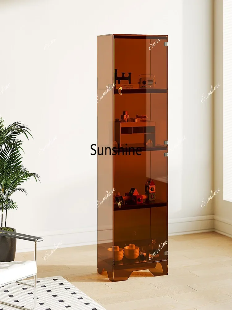 Light luxury acrylic dust-proof bookcase floor-to-ceiling storage living room multi-storey bedroomY