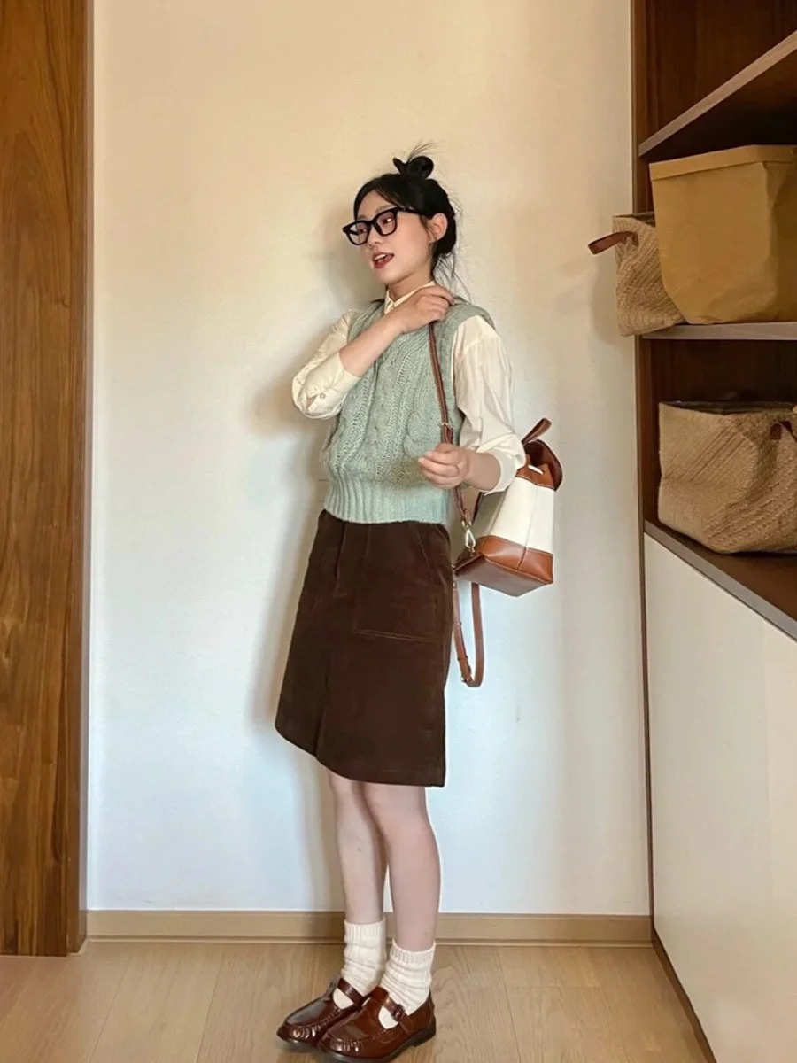 Gilet en tricot doux rétro à couches rondes pour femmes, automne, mode, doux, jeune, torsadé, vêtements en tricot pour filles