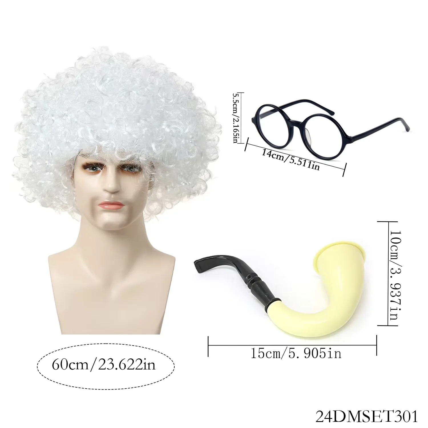 PESENAR Grillige 3-delige kostuumaccessoireset: eigenzinnig, speels en thema - perfect voor feestelijke outfits en karakterlook