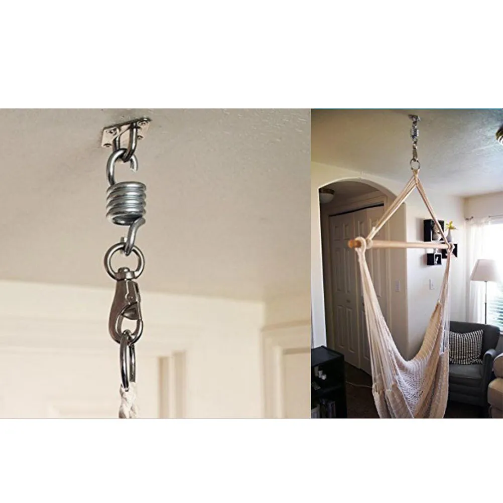 4Pcs Hammock Chair Spring Heavy Duty Iron Swing Spring for Porch Hanging Accessories Punching Bags Plants Heavy Duty Porch Swing