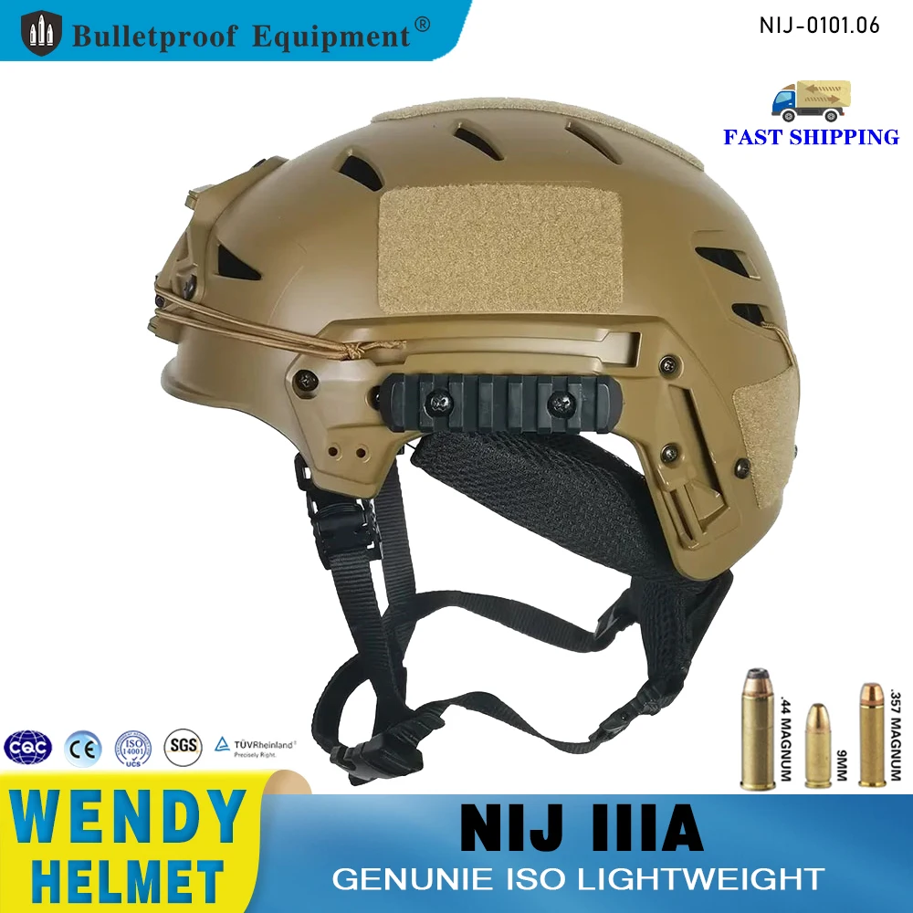 NIJ IIIA 0106.01 Genuine ISO High Cut Cloudline Liner Bulletproof Helmet Raptor Tactical Team WENDY PE Aramid Ballistic Hemet