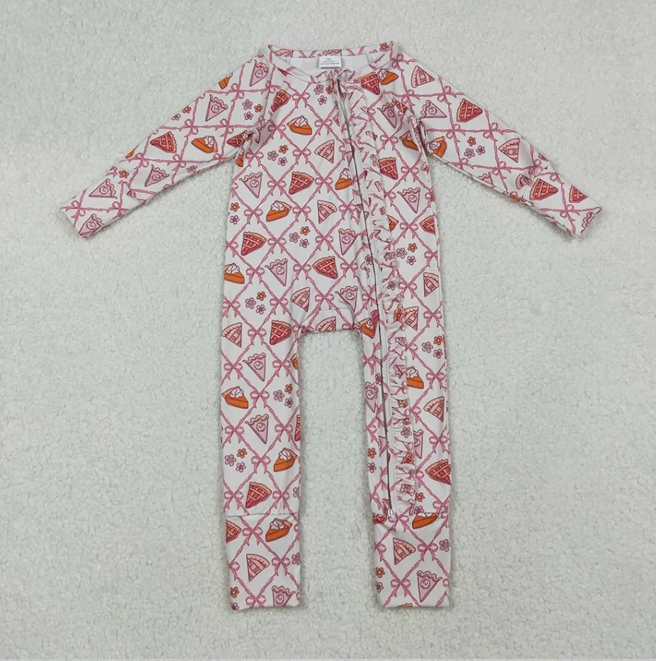 

Baby Toddler Thanksgiving Fall Jumpsuit Girl Children Pumpkins Bows Romper