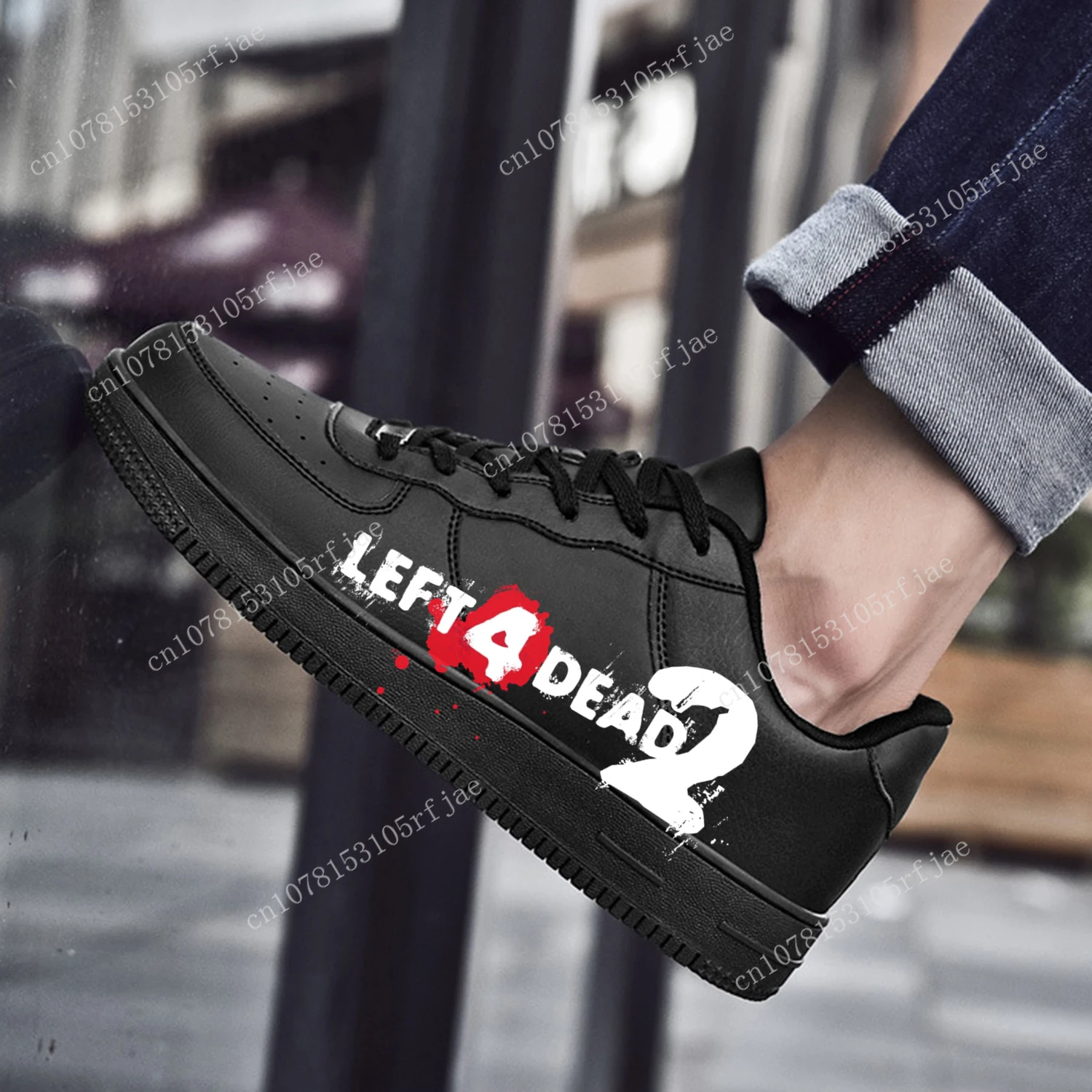 

Left 4 Dead 2 Game AF Basketball Mens Womens Sports Running High Quality Flats Force Sneakers Lace Up Mesh Custom Made Shoe