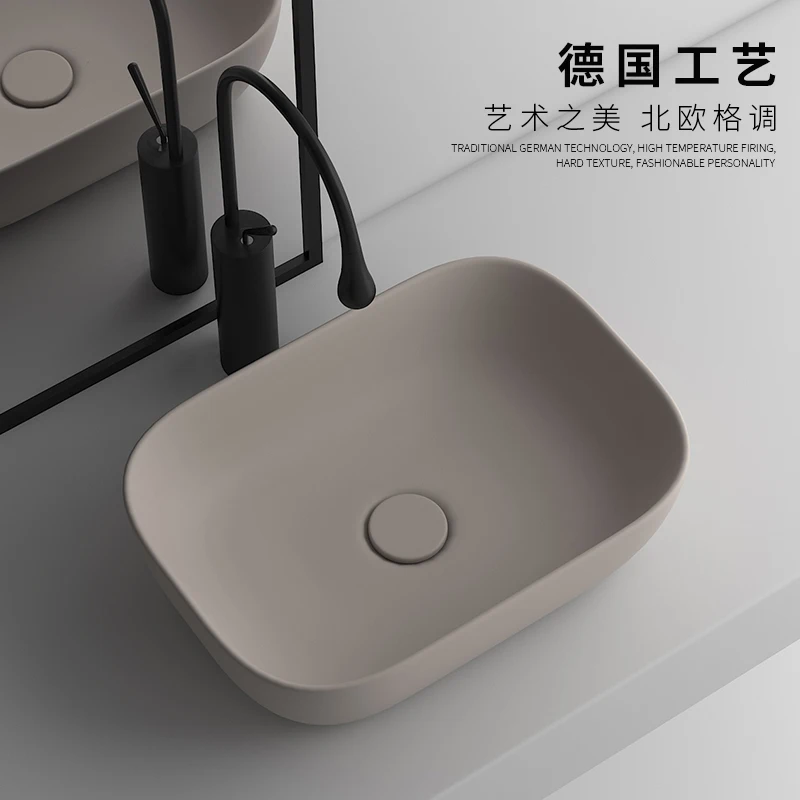 Simple ceramic oval basin small size basin washbasin