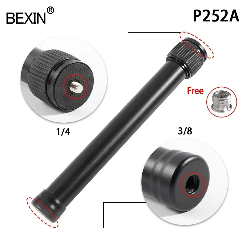 Tripod extension Selfie stick with 1/4 or 3/8 screws Handheld stabilizer adapter Adjustable tripod monopod SLR camera extension