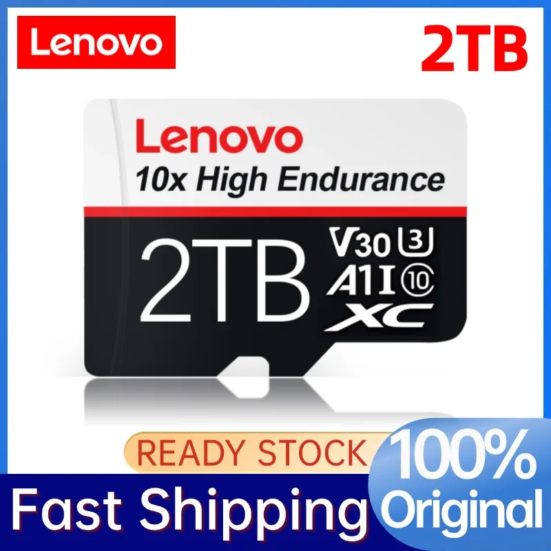 بطاقة ذاكرة Lenovo Mini SD سعة 128 جيجابايت بطاقة ذاكرة 256 جيجابايت 512 جيجابايت 1 تيرا بايت بطاقة TF لكاميرات الهاتف مشغل MP3/MP4 بطاقات ذاكرة فلاش عالية السرعة