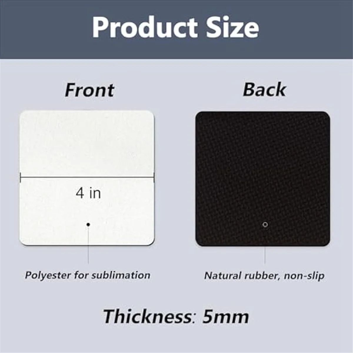 

A32P_50Pcs Sublimation Blank Cup Coasters,4x4 Inch Blank Cup Mat for Sublimation Transfer Heat Press Printing DIY Crafts