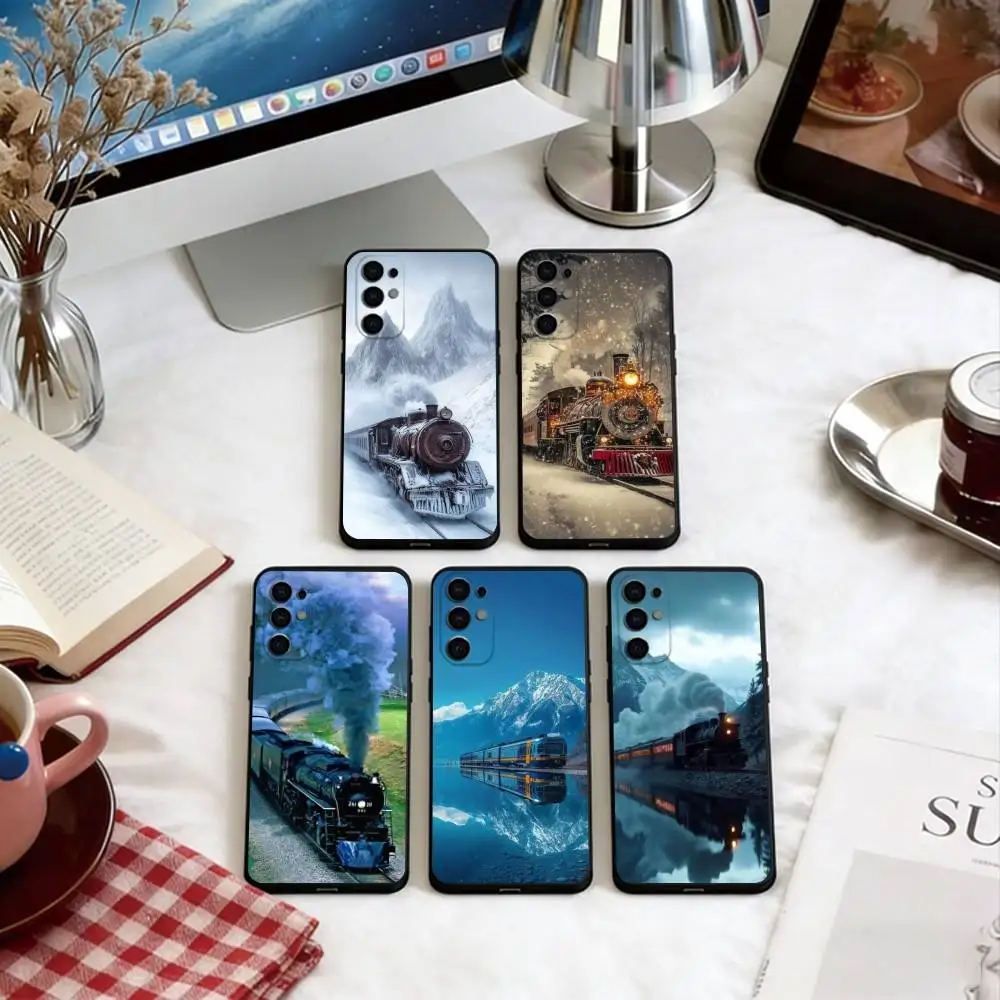 The C-Classic Steam Train Phone Case For Samsung S25,S24,S21,S22,S23,S30,Ultra,S20,Plus,Fe,Lite,Note,10,Soft Black Cover