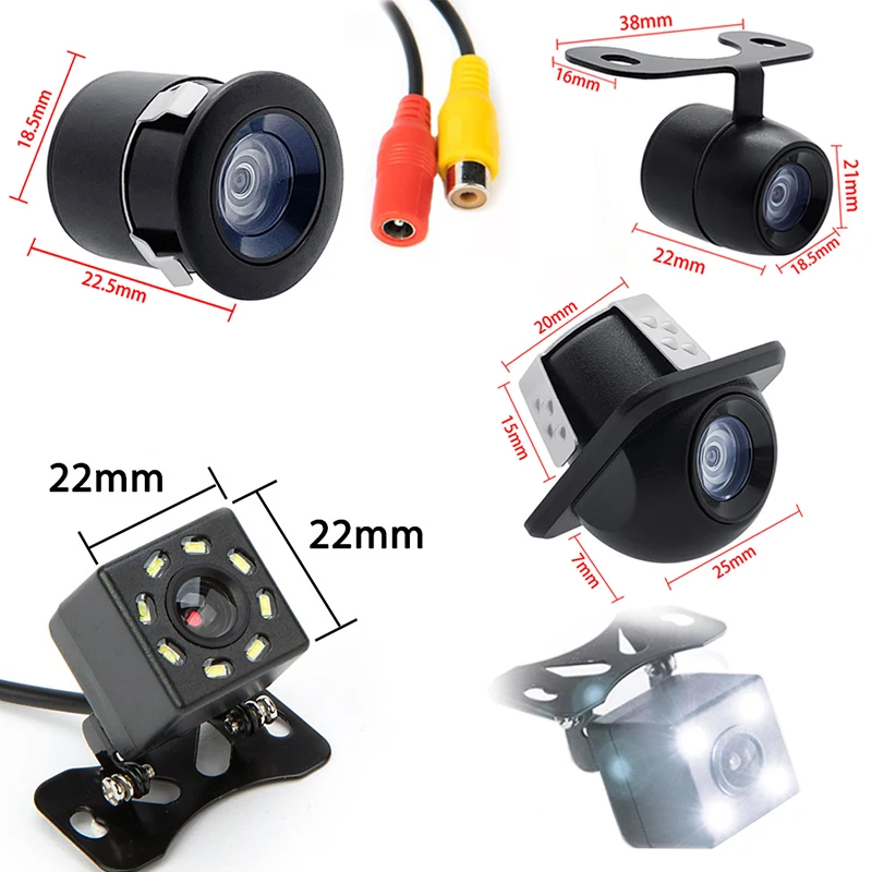 Car Rear View Camera Night Vision Reversing Backup Auto Parking Monitor LED CCD Waterproof HD Video for Car Intelligent Systems