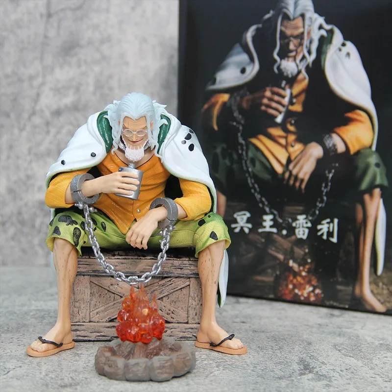 15CM One Piece Anime Figure Silvers Rayleigh Pendant Action Figures toys model statue Collection Desktop decoration Kids Gifts