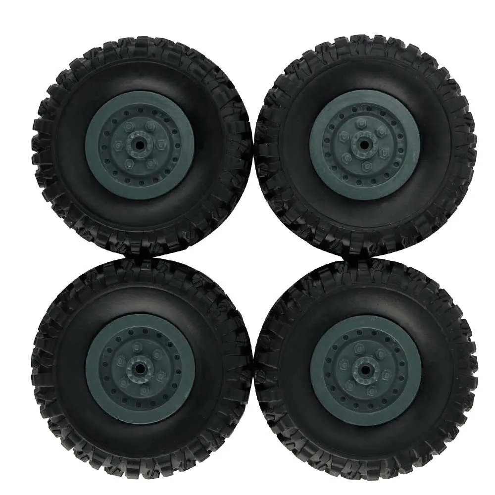 Piezas de Repuesto de ruedas de pista de 4 piezas para coche teledirigido Wpl, B14, C24, Fy001, camión militar, accesorios de coche teledirigido,