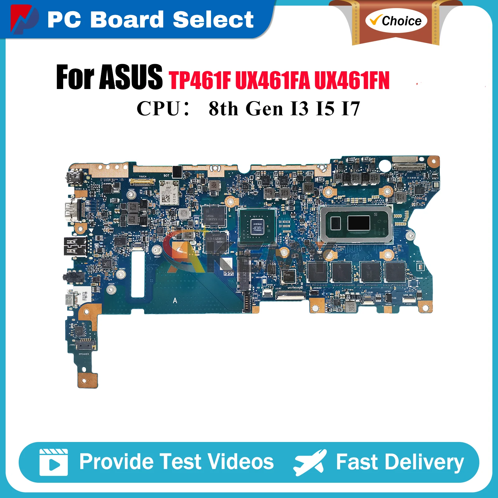 

UX461FN Материнская плата для ноутбука ASUS ZenBook UX46UN TP461UA TP461UN UX461 Материнская плата для ноутбука с процессором I3 I5 I7 100% tests OK stk