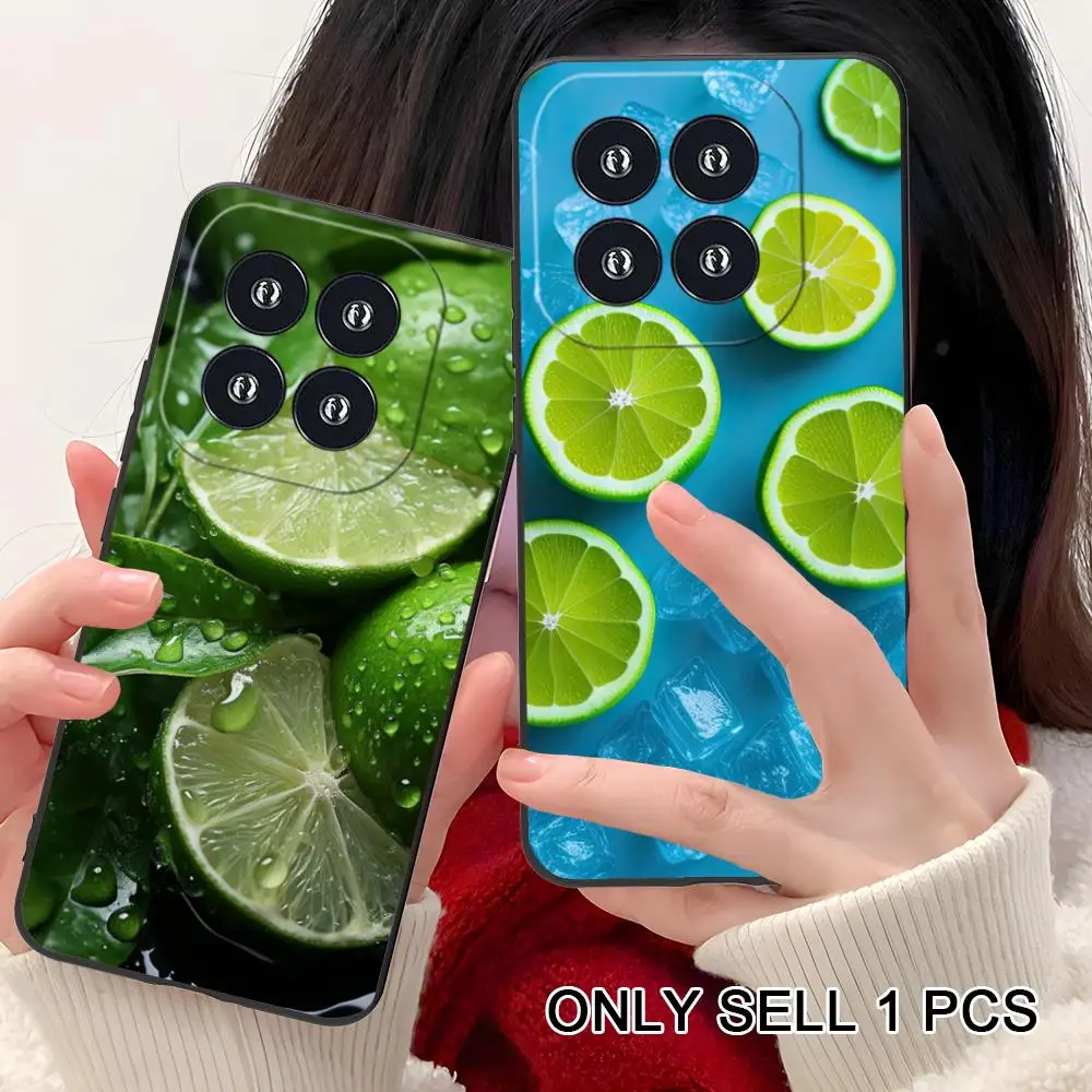 

Refreshing Lemon Phone Case for Xiaomi 17 15 14 13 12 11 T Ultra Lite Pro S X 5G Soft TPU Shockproof Cover