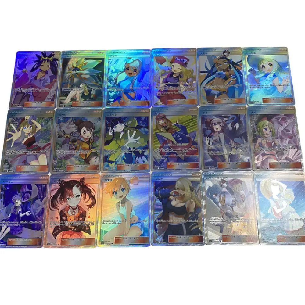 

Pokemon Trainer фонарики 18 шт. японская версия аниме мультфильм рефракция флэш-карты самодельные игры Коллекционные Карты