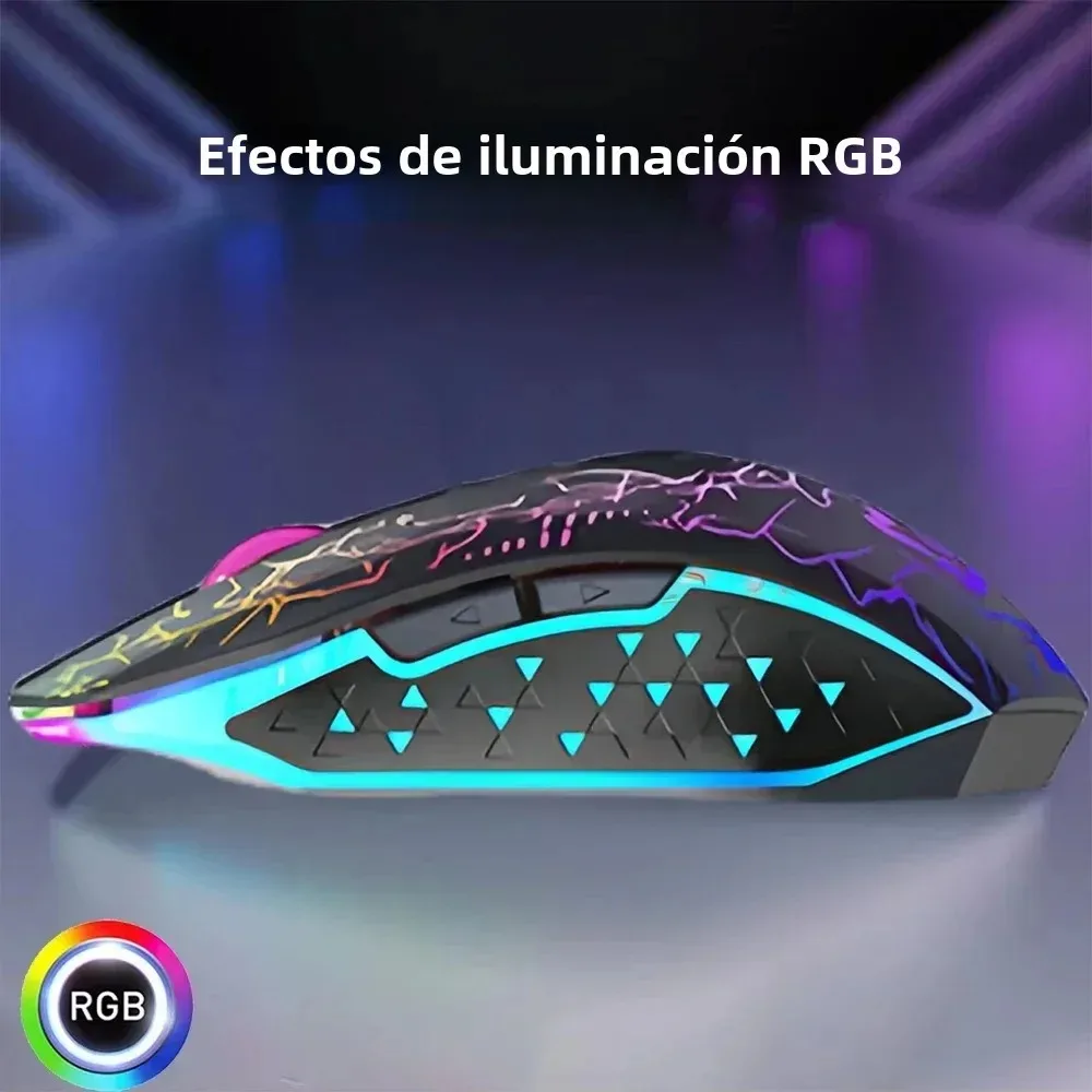 

KEBIDUMEI Dual Mode Wireless Mouse Bluetooth Mouse RGB 2.4G Wireless Mouse Gaming Mouse 6 Buttons Silent Mouse For Laptops