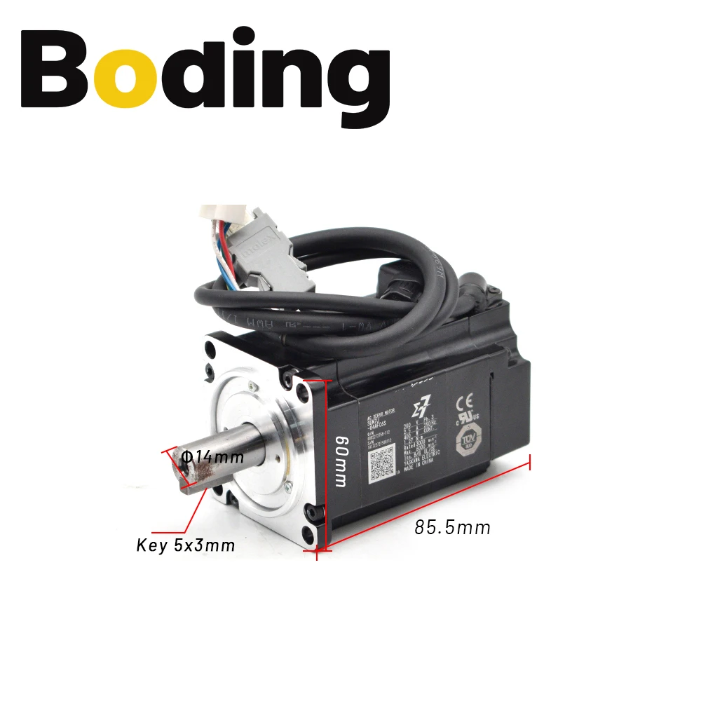 Analyste de servomoteur Boding 400W/SGD7S-2R8A00A002 SGM7J-04AFC6S 1.27NM/3000RPM avec le câble de 3M