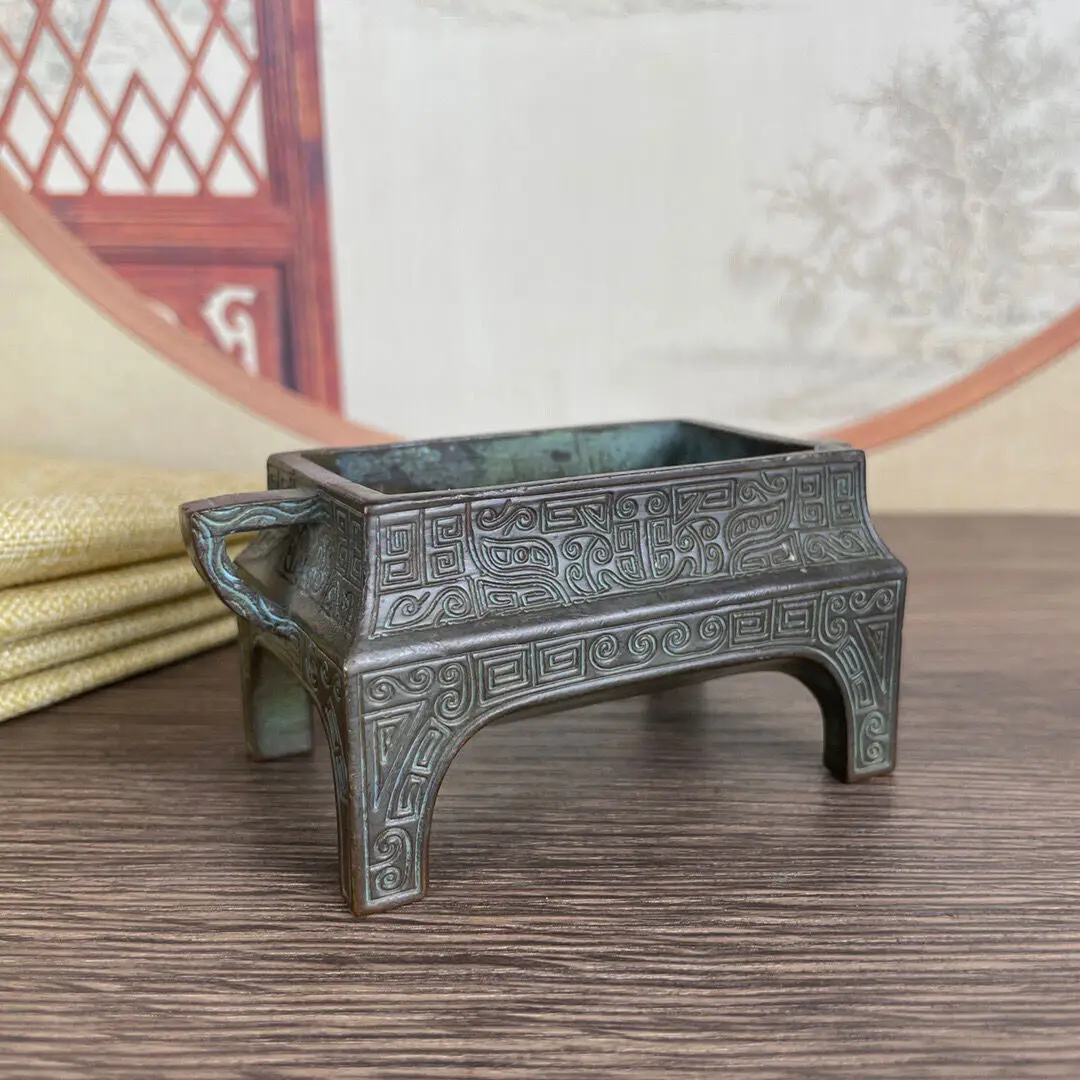 blessing Chinese bronze collectable buddha incense burner table decoration