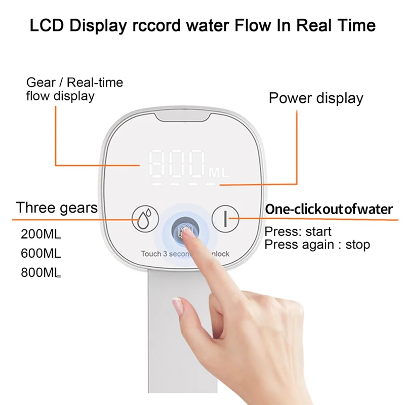 

Y42A-5-Gallon Water Bottle Dispenser Automatic Water Bottle Pump Portable Electric Drinking Water Pump With Display