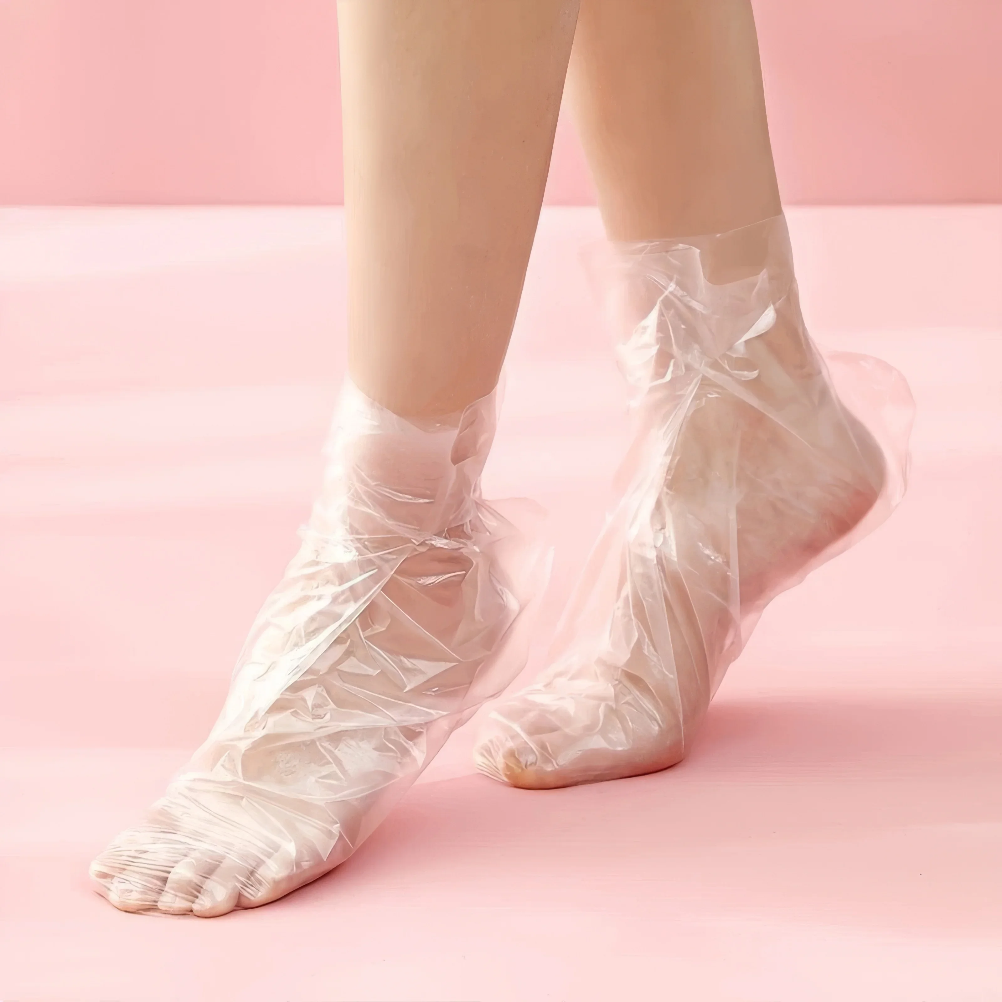 100 Disposable Transparent Foot Covers, Soft and Comfortable, Suitable for Foot Baths/hotels/business Trips - Detail 1