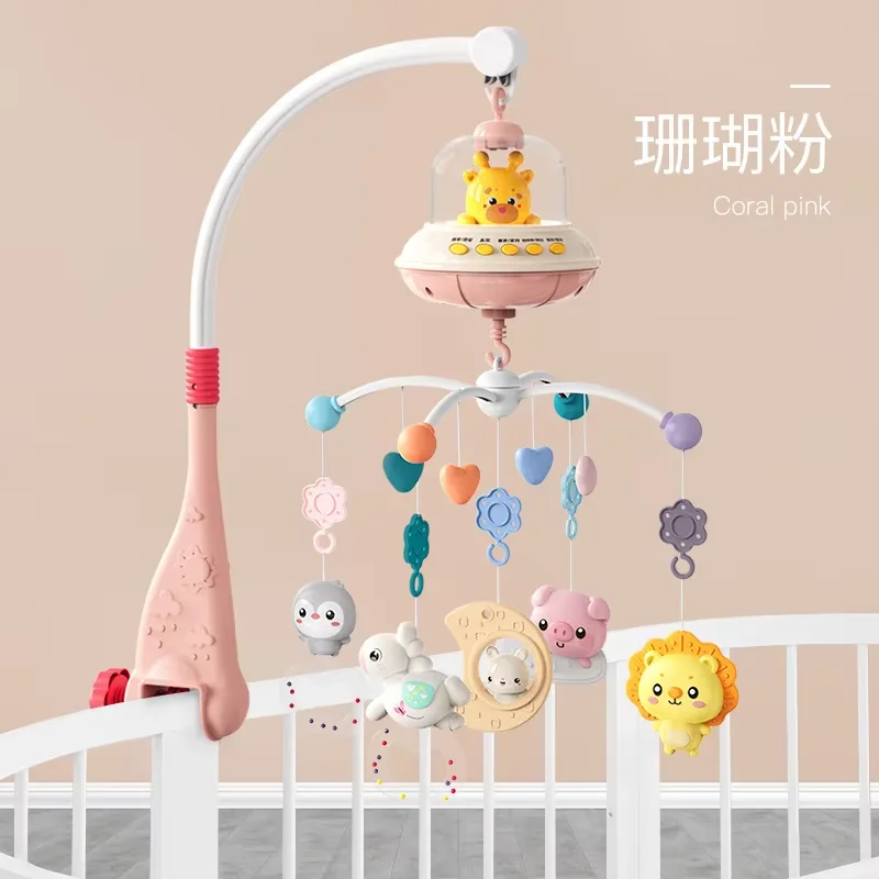 Muzikale babybedje mobiel met verlichting Muziekprojectie voor zuigelingen Afstandsbediening Wiegspeelgoed voor pasgeboren babymobiel voor wiegspeelgoed - afbeelding 1