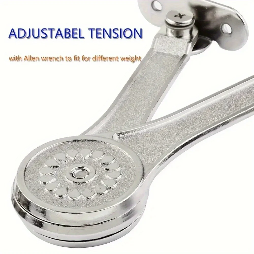 2Pcs Toy Box Hinges Soft Close Lid Support Hinges Heavy Duty Soft Close Hinges For Toy Box Hinges Support 50lb Adjustable Hinge view 4