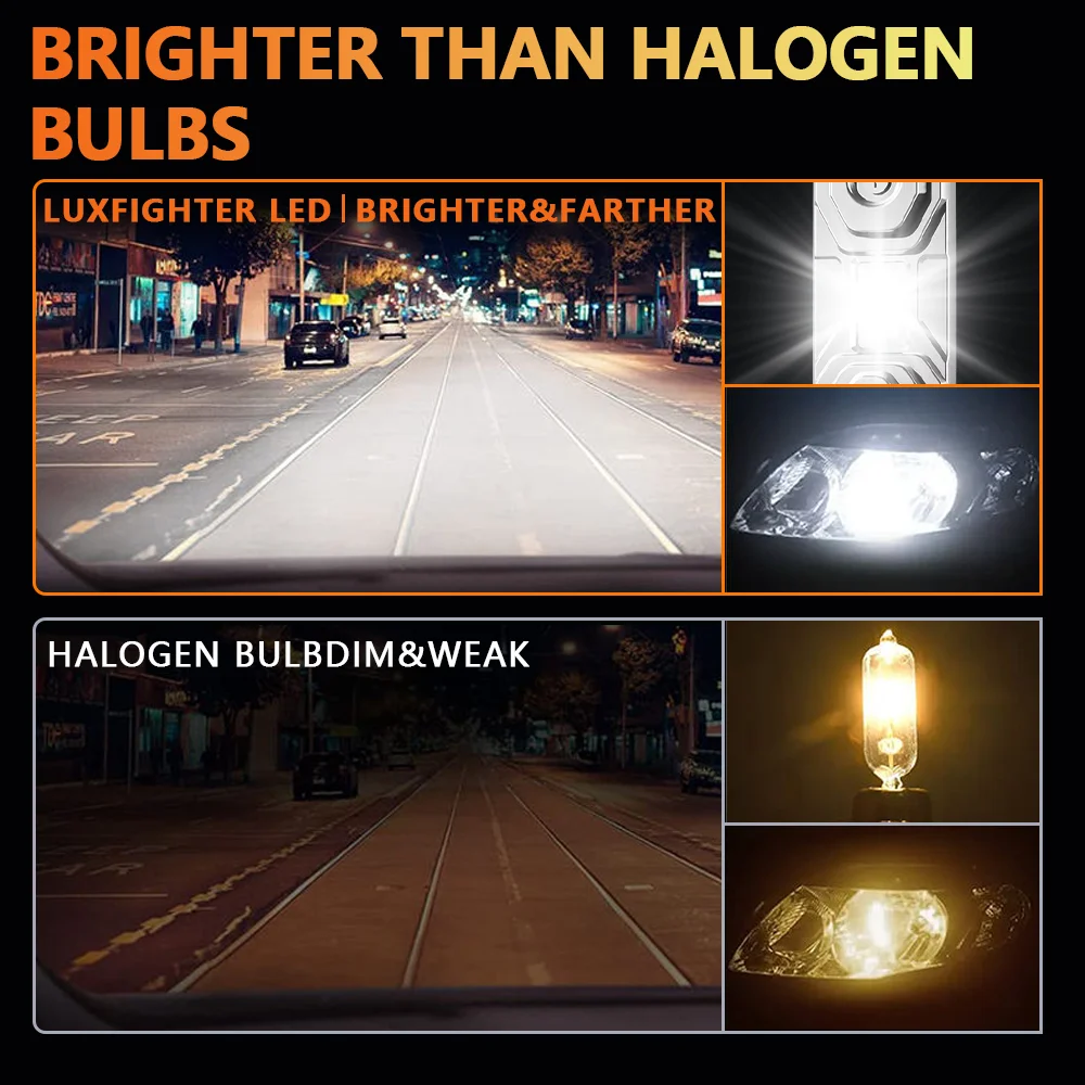 Motorcycle High Power Led Headlight Canbus No Error Car Bulb 6000K White Light Moto Diode Lamp 12v 55w For Audi A3 8P