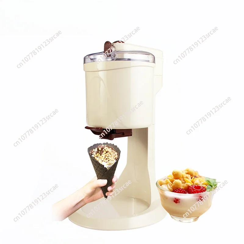 Household Electric Ice Cream Machine Automatic Ice-cream Cone Smoothie DIY Frozen Fruit Slush Icecream Sundae Making Machine EU