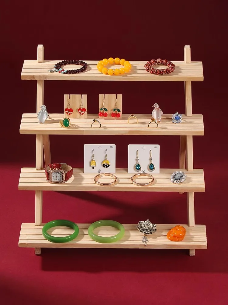 Versátil madeira jóias titular, Showcase criativo e decoração