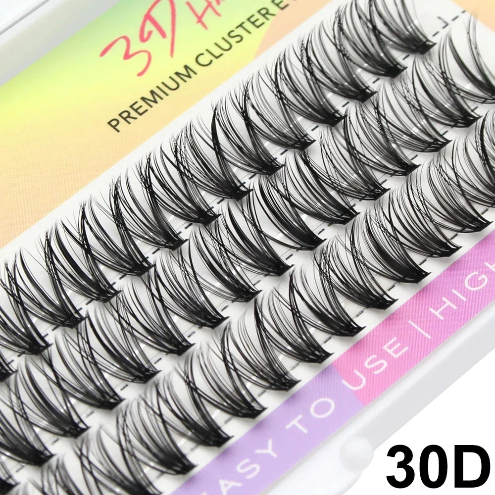 Moonlily High Quality Premium Silk Cluster Eyelashes Extensions Natural Long 3D Volume Effect Faux Bunche Individual Makeup Lash