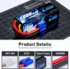 Zeee-Lipo 3sバッテリー,11.1v,80c,6000mah,車,趣味,バギー,トラック,ボート,fpvドローン用のec5プラグ付きハードケース,1個,2個 3