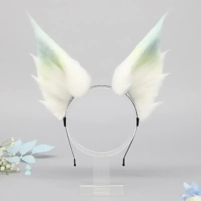 

X4YC Plush Ear Hairhoop Roleplaying Headband Maid Costume Halloween Accessory