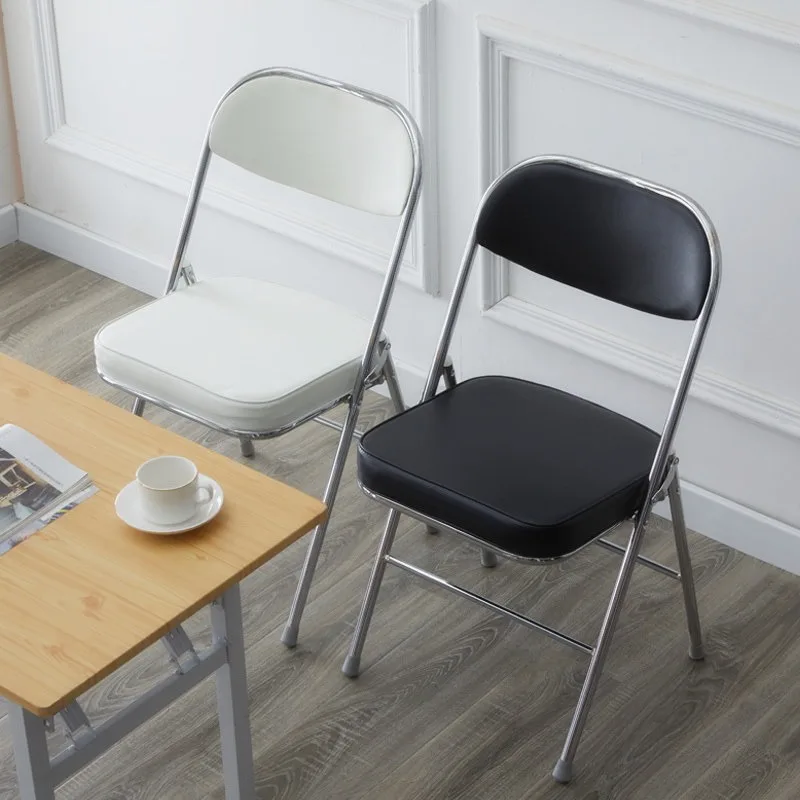 Folding Chair Home Back Chair Simple Office Chair Training Dormitory Computer Stall Hot Pot Shop Stool
